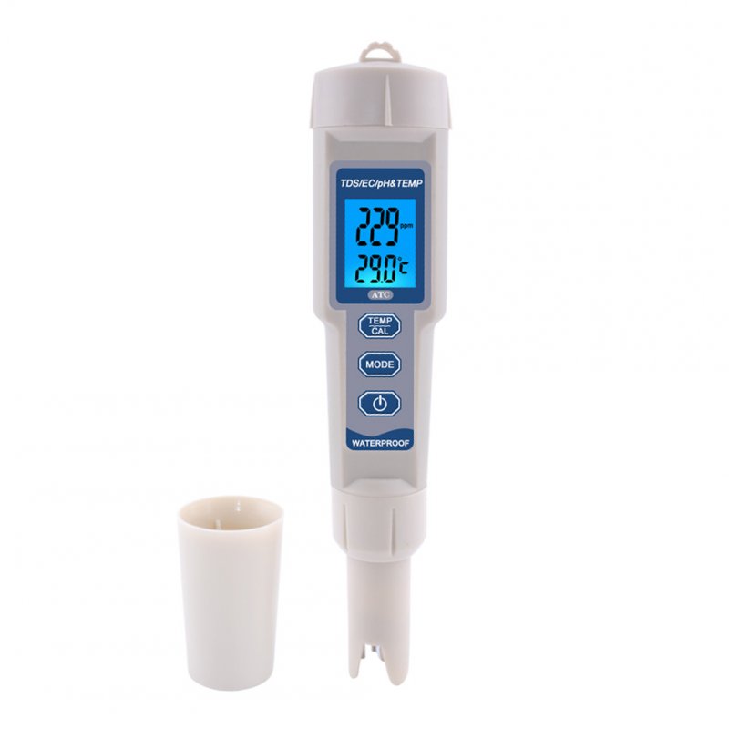 4-in-1 Water Quality Test Pen Portable Conductivity Meter PH EC