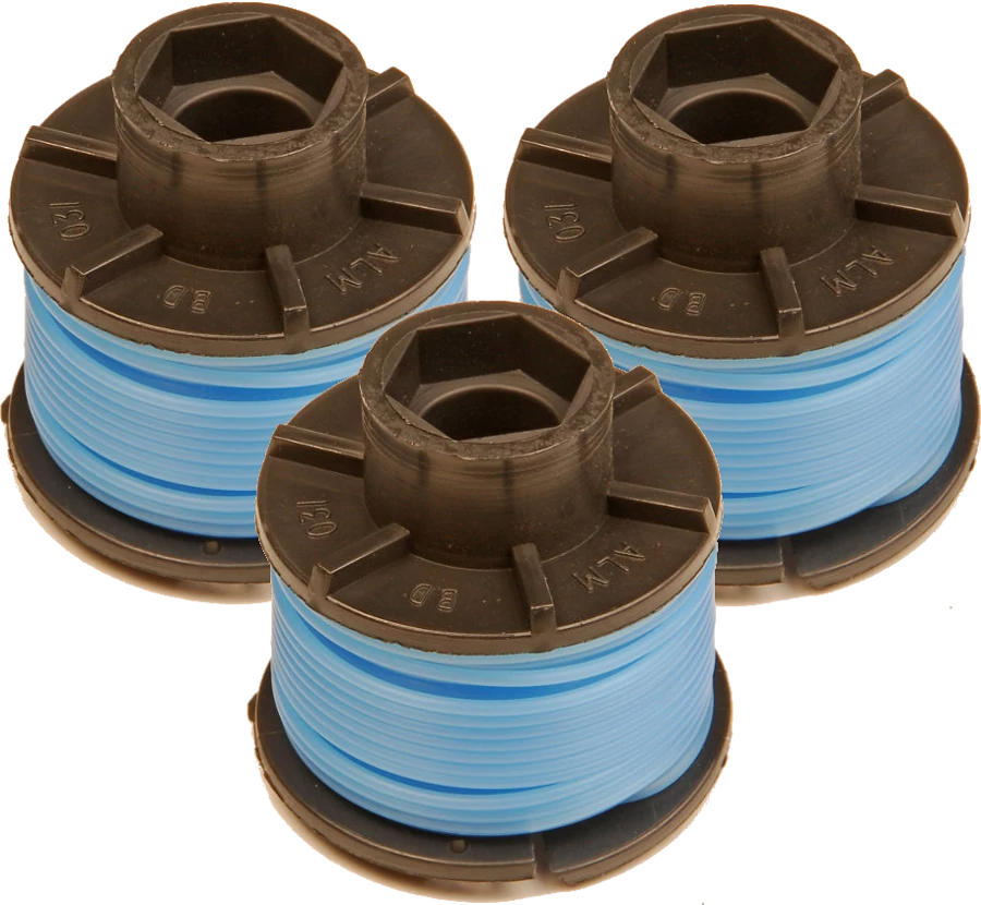 3 x Spool & Line for Black & Decker Trimmer