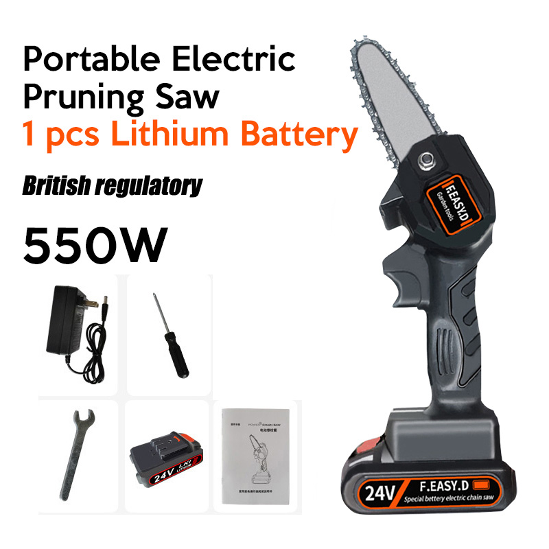 Electric Chain Saw 24 V Lithium Battery Portable Electric
